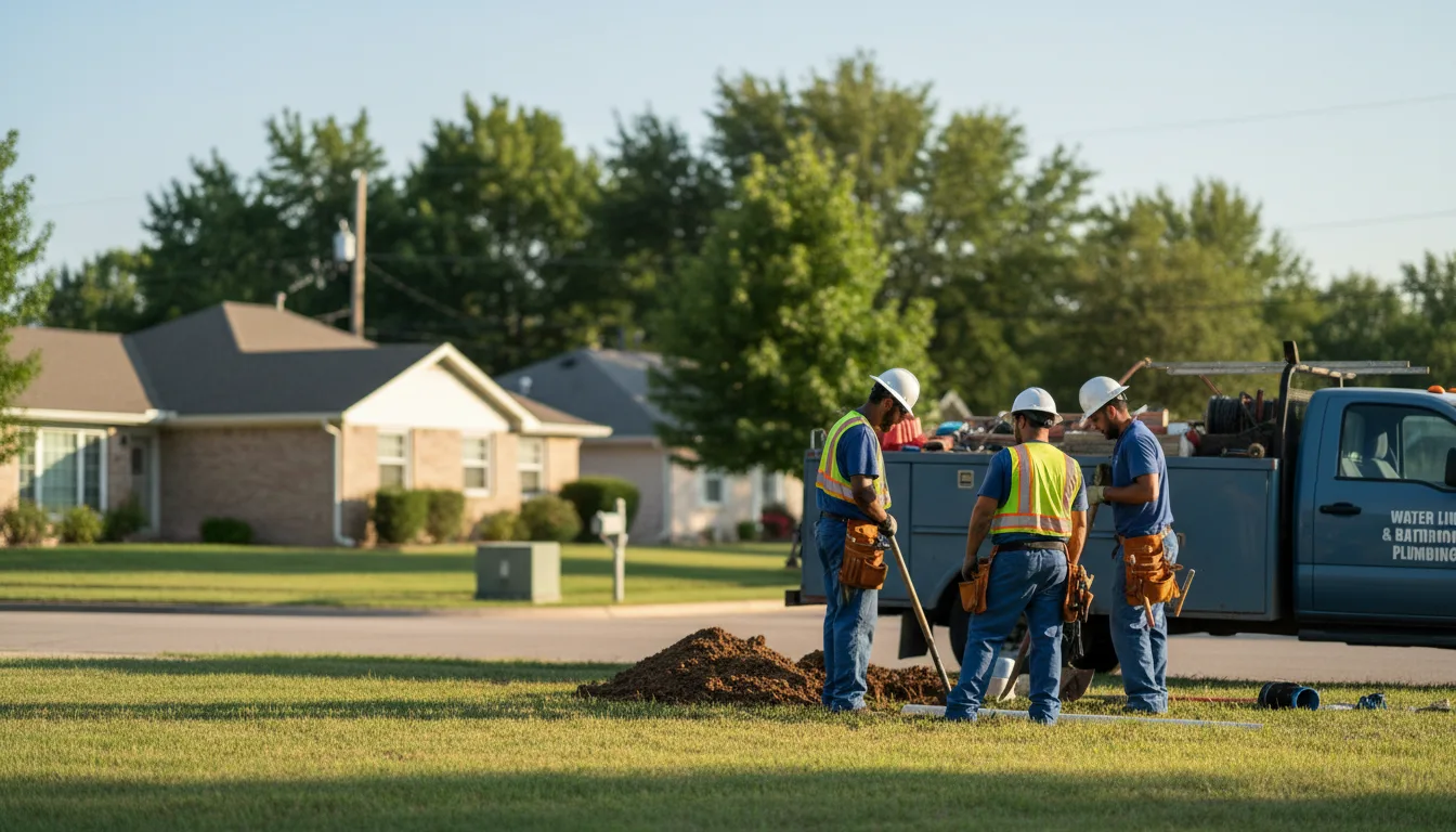 Residential water line and bathroom plumbing service in Falls Church, VA